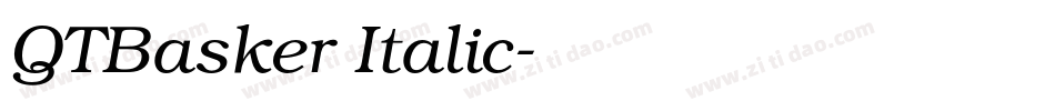 QTBasker Italic字体转换